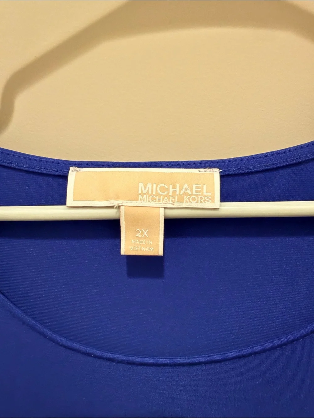 Michael Kors Electric Blue Cold-Shoulder Ladder Sleeve Tunic